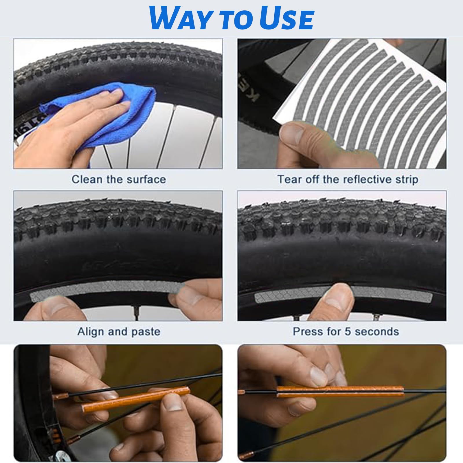48 Riflettori Per Raggi Bicicletta + 36 Perline Colorate - Kit Sicurezza Visibilità Notturna Per Bici Bambini E Adulti