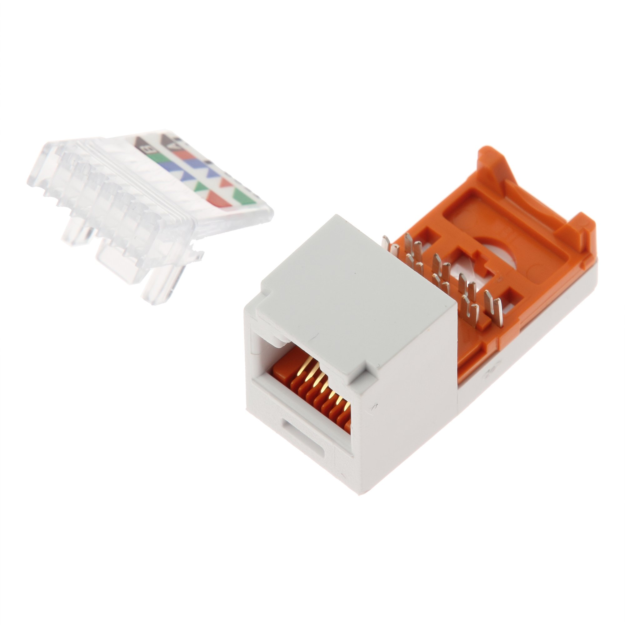 Amazon | パンドウイット Cat5eモジュラージャック 白 CJ588WHY | 角型