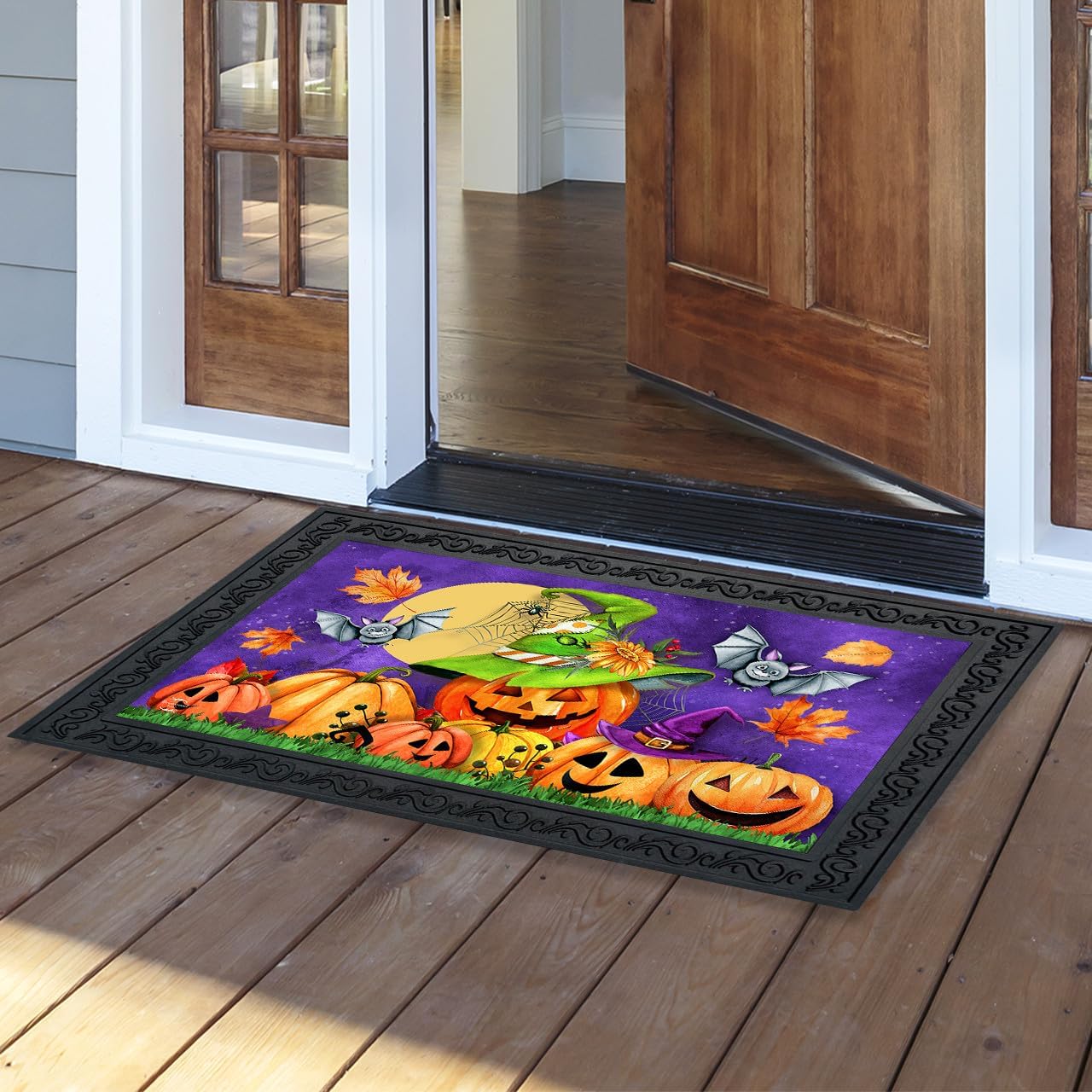 Briarwood Lane Happy Jack O Lanterns Doormat