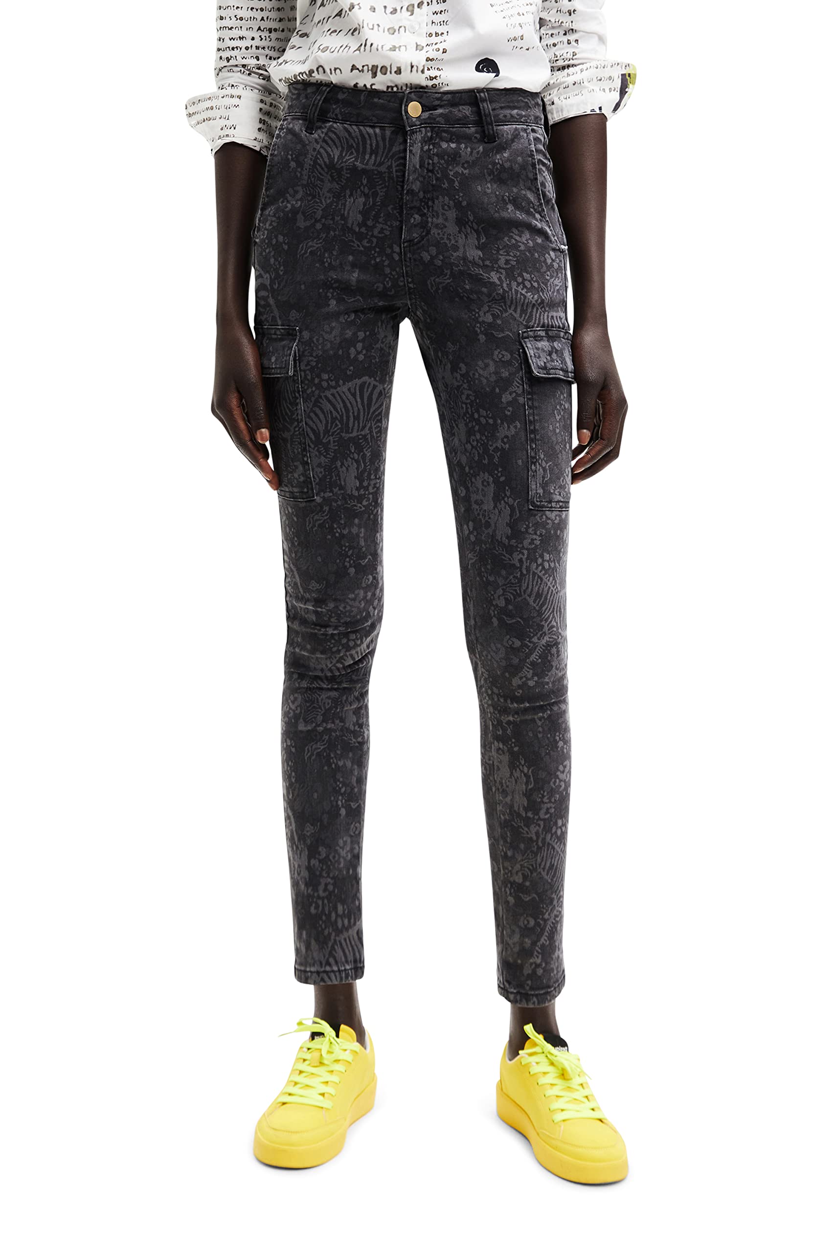 Desigual Damen Denim_fabiola, 2000 Black Jeans, Schwarz, 40 EU