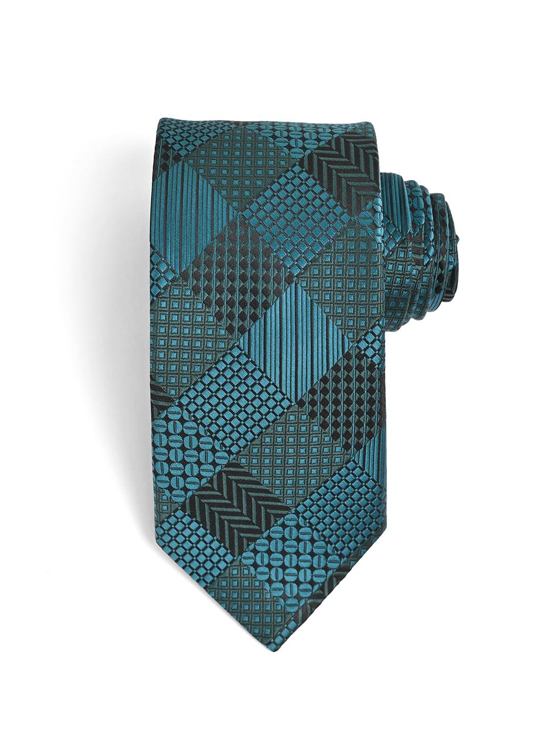 Men Neck Checked Skinny Tie-picture-17