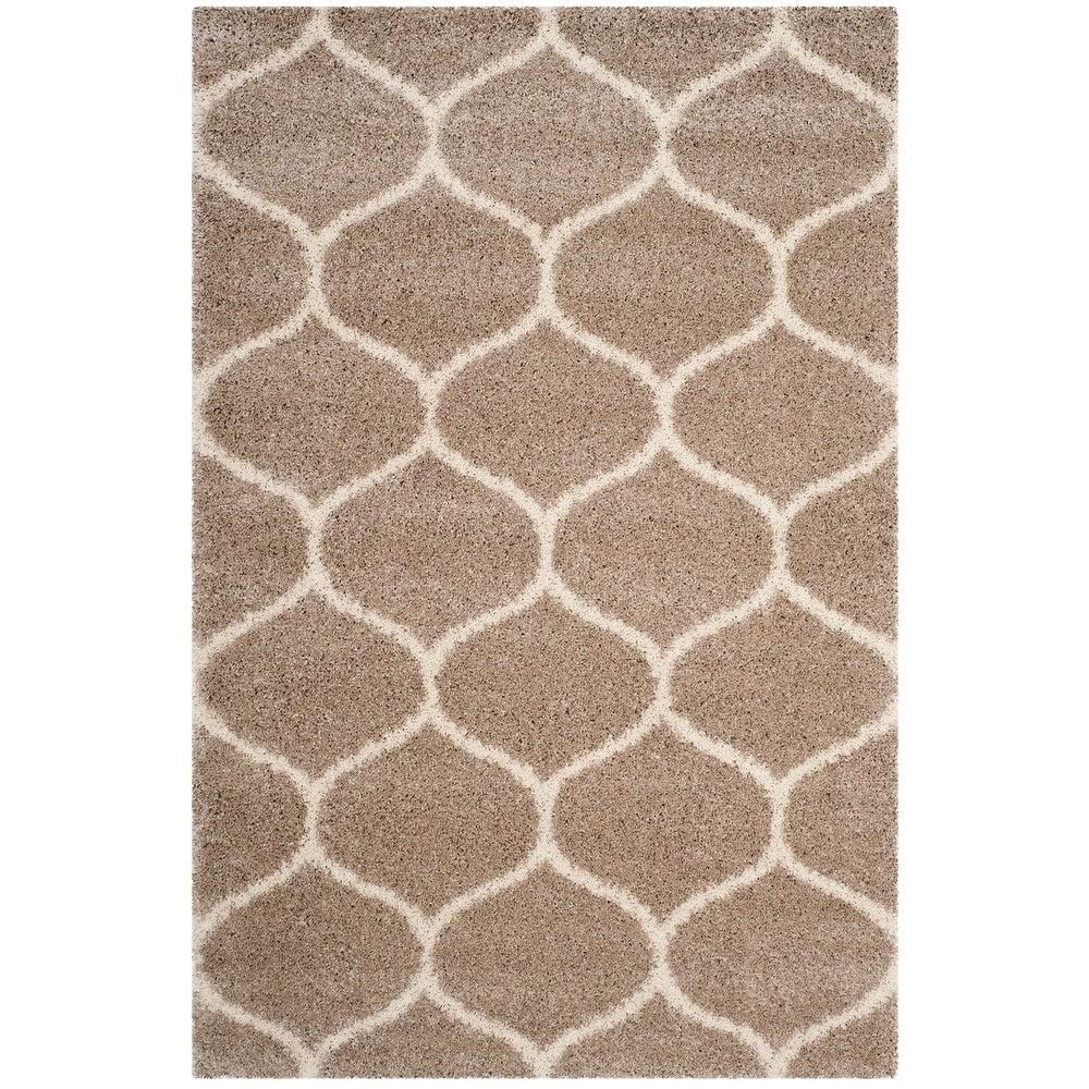 Microfiber Shag Rugs - Beige & Ivory -4