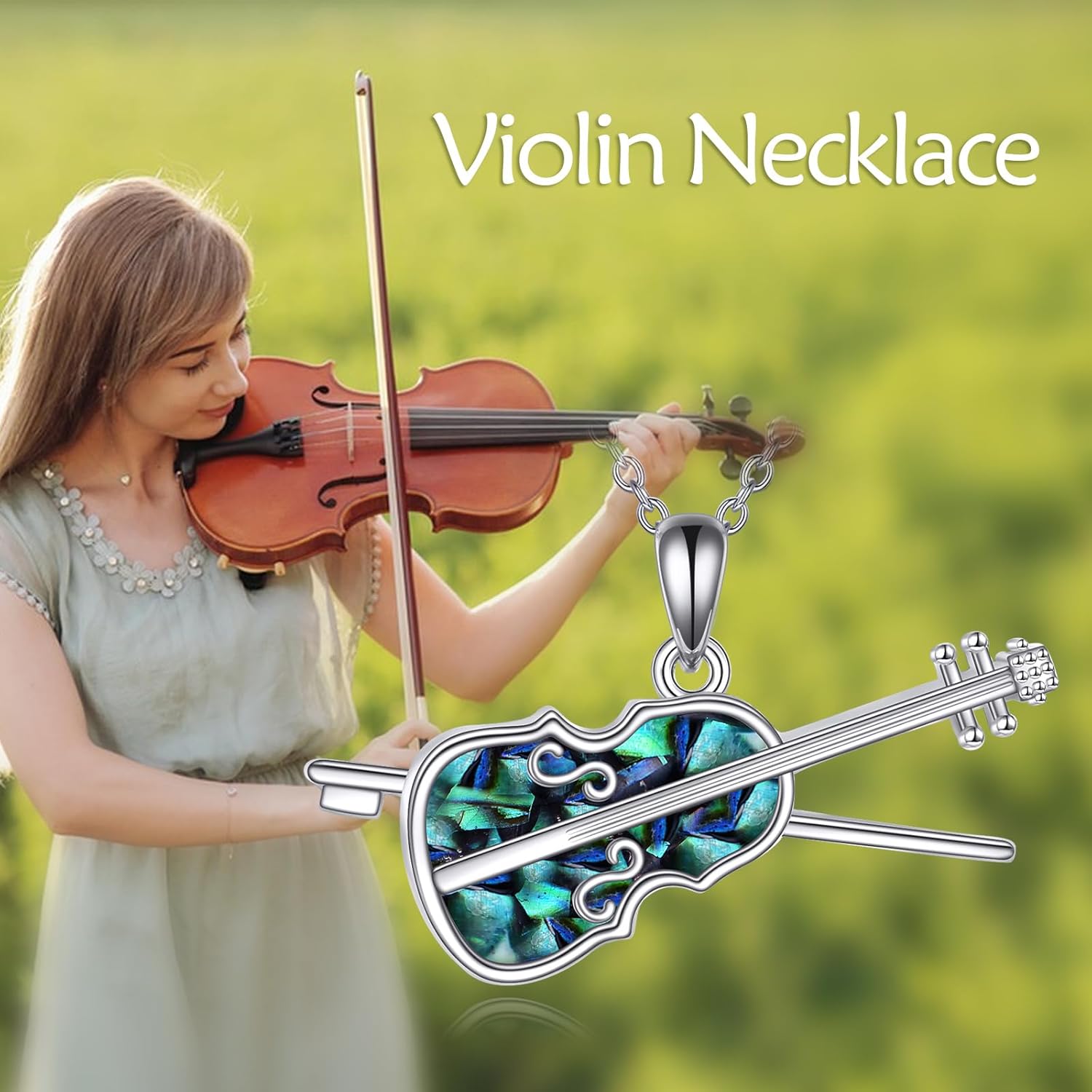 VONALA Music Necklace 925 Sterling Silver Piano/Violin Treble Clef Pendant Necklace Music Note Jewelry Gifts For Women Friend - Image 5