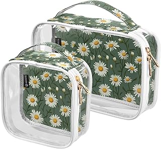2 bolsas de cosméticos de flores de margarita...