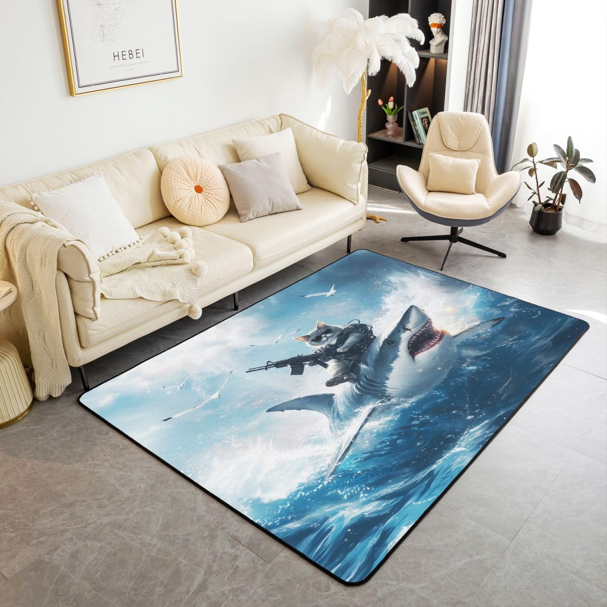 Homewish Tapis Salon 150x200cm Funny Chat