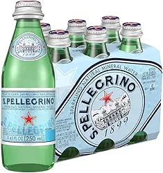 Águas. Água mineral natural com gás Pellegrino, 250 ml. (6 unidades)