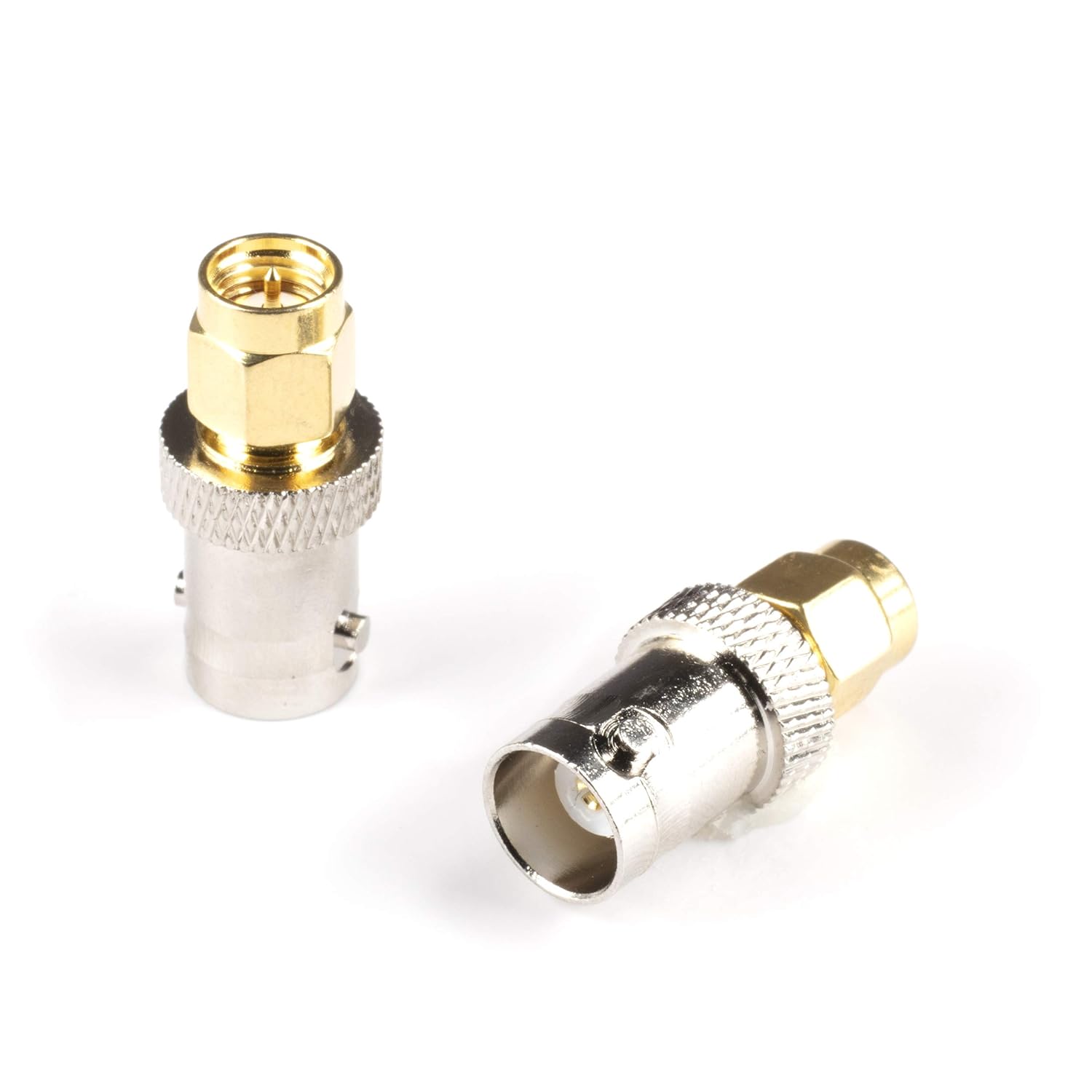 Gold SMA to BNC adapter pair (25-pack)