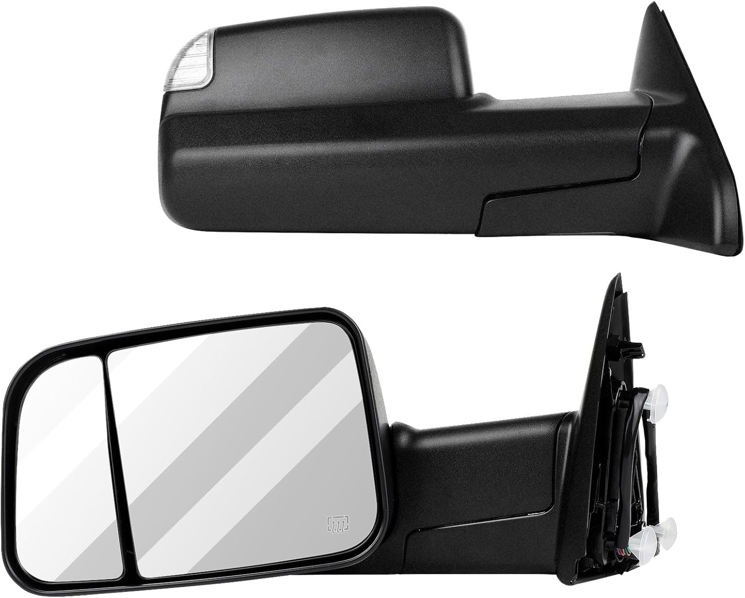 Towing Mirror 2009 2010 for Dodge for Ram 1500 2010 for Dodge for Ram 2500/3500 2011-2016 for Ram 1500 2500 3500 Power Adjusted,Heated,Turn Signal Light,Puddle Light,Driver and Passenger Side