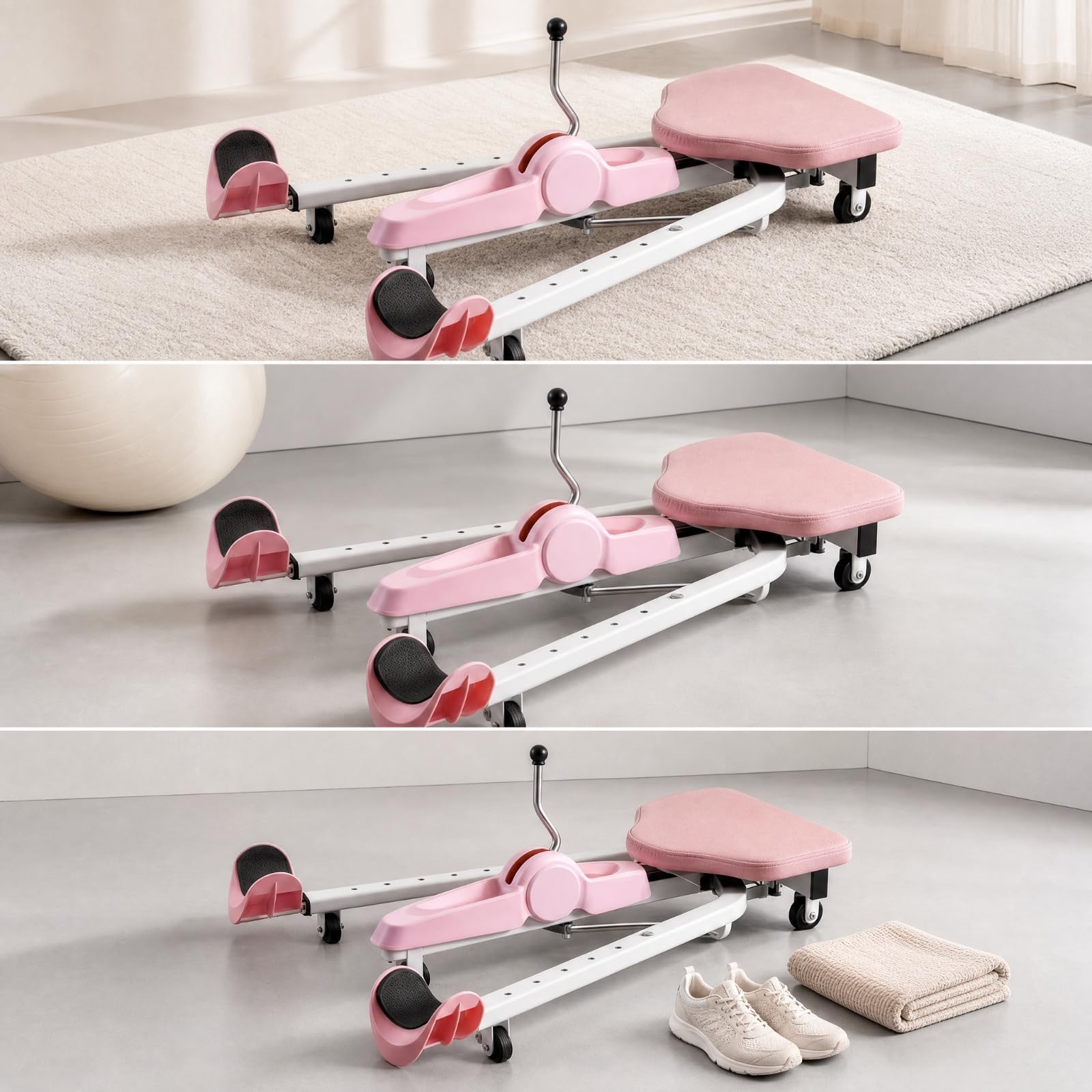 Perfeclan Entrenador Flexibilidad | Acolchado, Estirador Piernas con mporizador, Multifunción, para Gimnasio en Casa