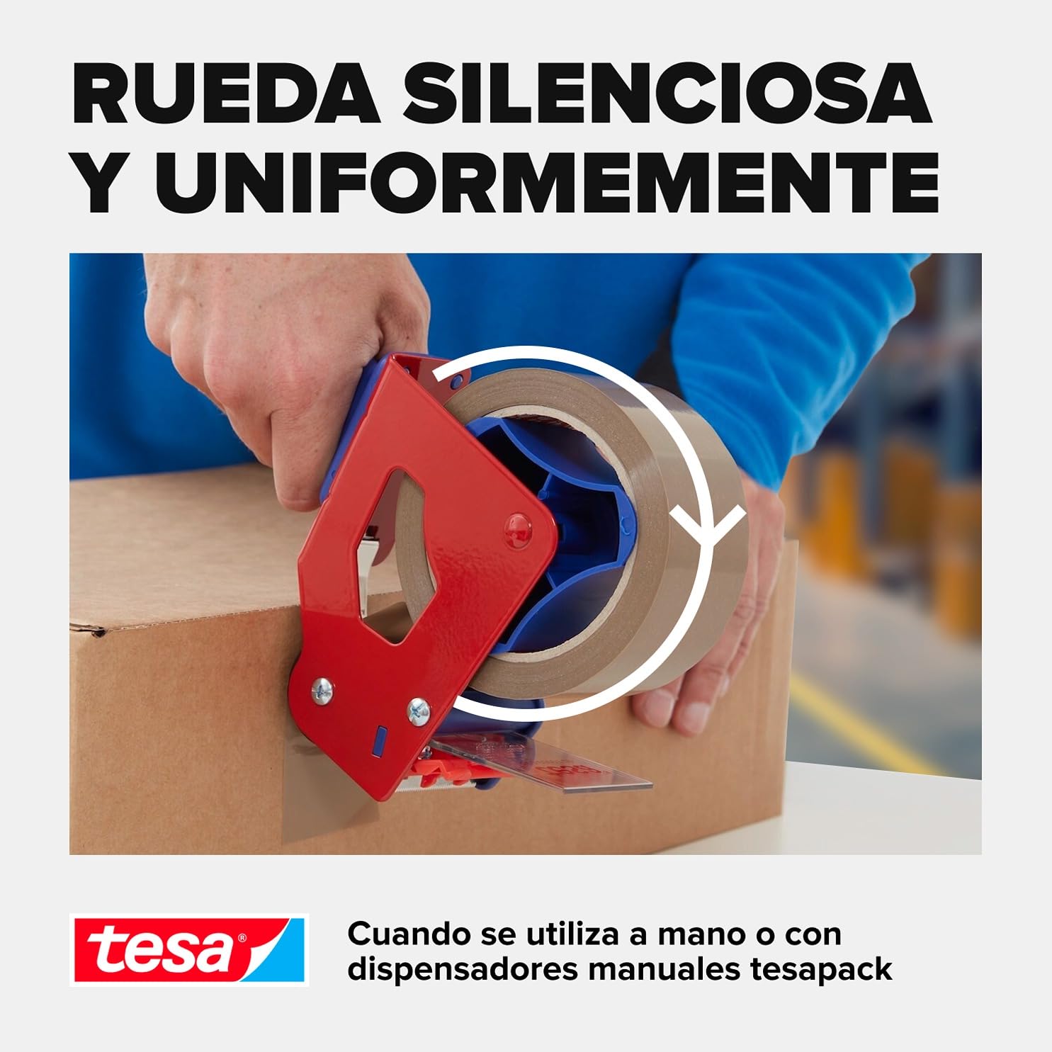 tesapack - Cinta Adhesiva para Embalar, Sellar y Empaquetar - Resistente al envejecimiento y al desgarro - Extra fuerte y sin disolventes - 6x 66 m x 50 mm - Marrón