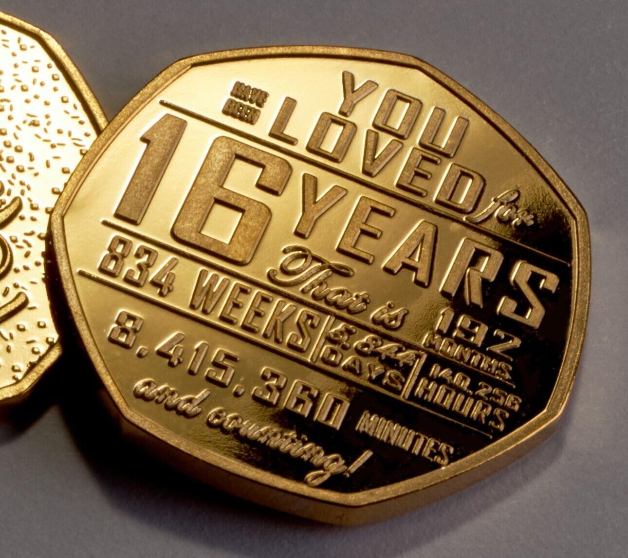 The Commemorative Coin Company 16th Birthday Gold Commemorative. Gift/Present. 16 Years Old Son/Daughter/Grandson/Granddaughter/Friend 24ct Gold Finish