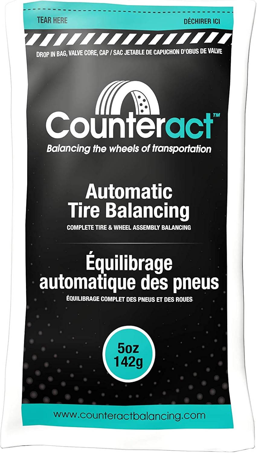 Counteract 4oz Tire/Wheel Balancing Beads Bulk Case – SUV, Light Truck Tires, (40) 4oz Bead Bags, (40) Valve Caps and Cores (160oz)