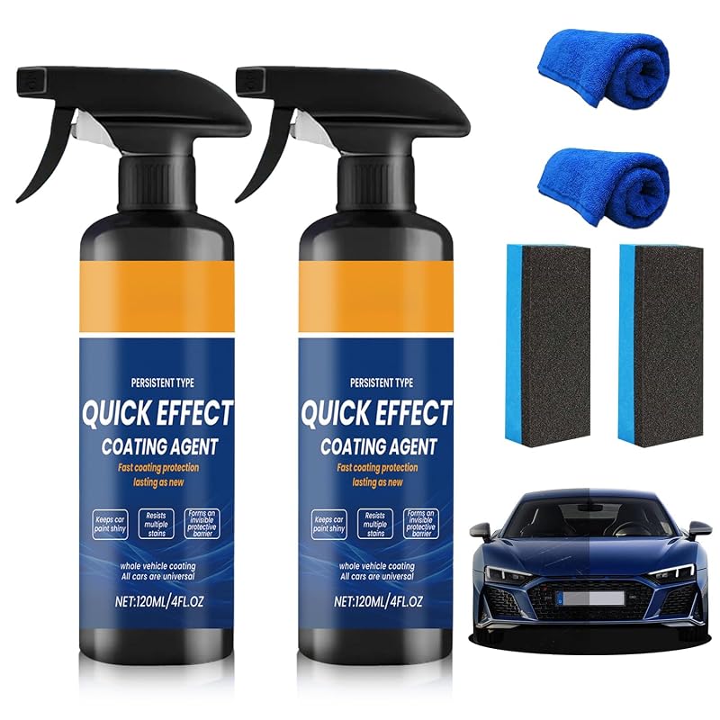 Kit com 2 Sprays de Polimento e Revestimento para Carro VOYOCUGE para Vidro, Metal e Plástico