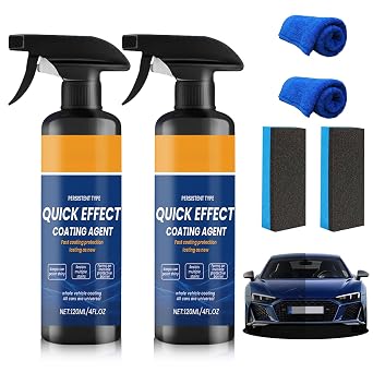 2Pcs Advanced Quick Effect Coating Agent, Advanced Car Quick-Acting Coating Agent Spray, Car Coating Spray, New Quicks Effective Coatings Sprays, Durable Car Shine