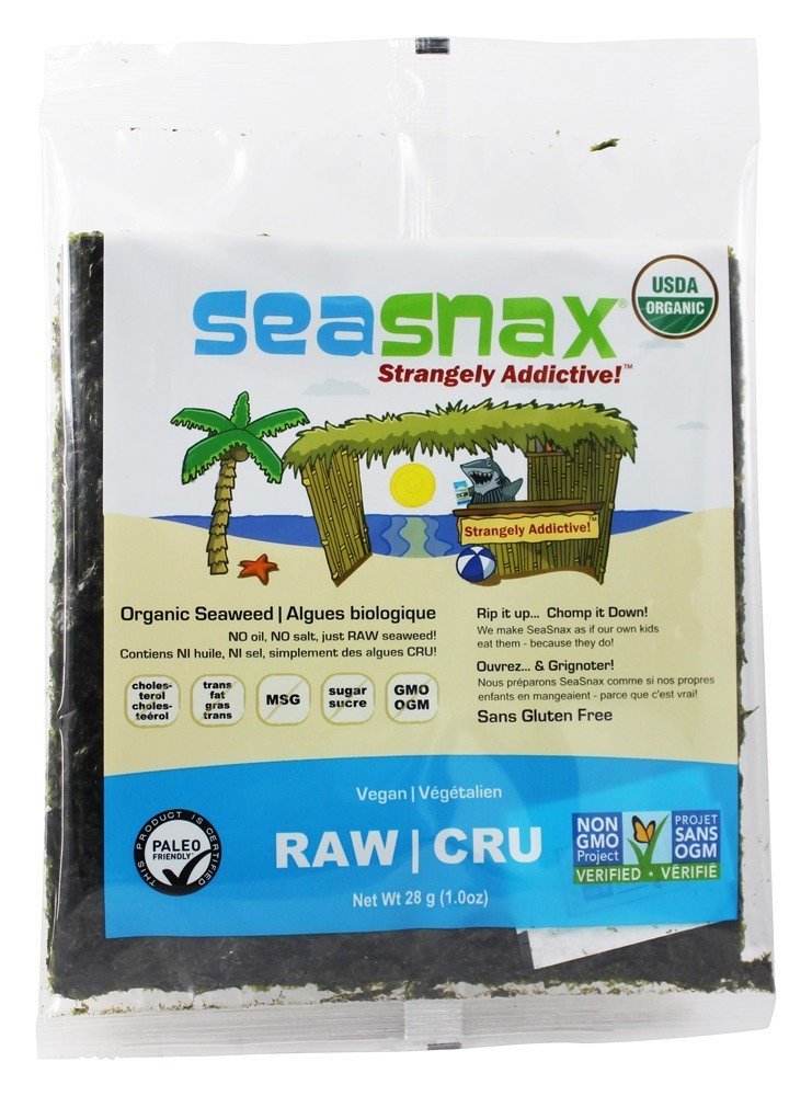 SeaSnax Raw Raw Raw Unroasted Seaweed - 10 Sheets