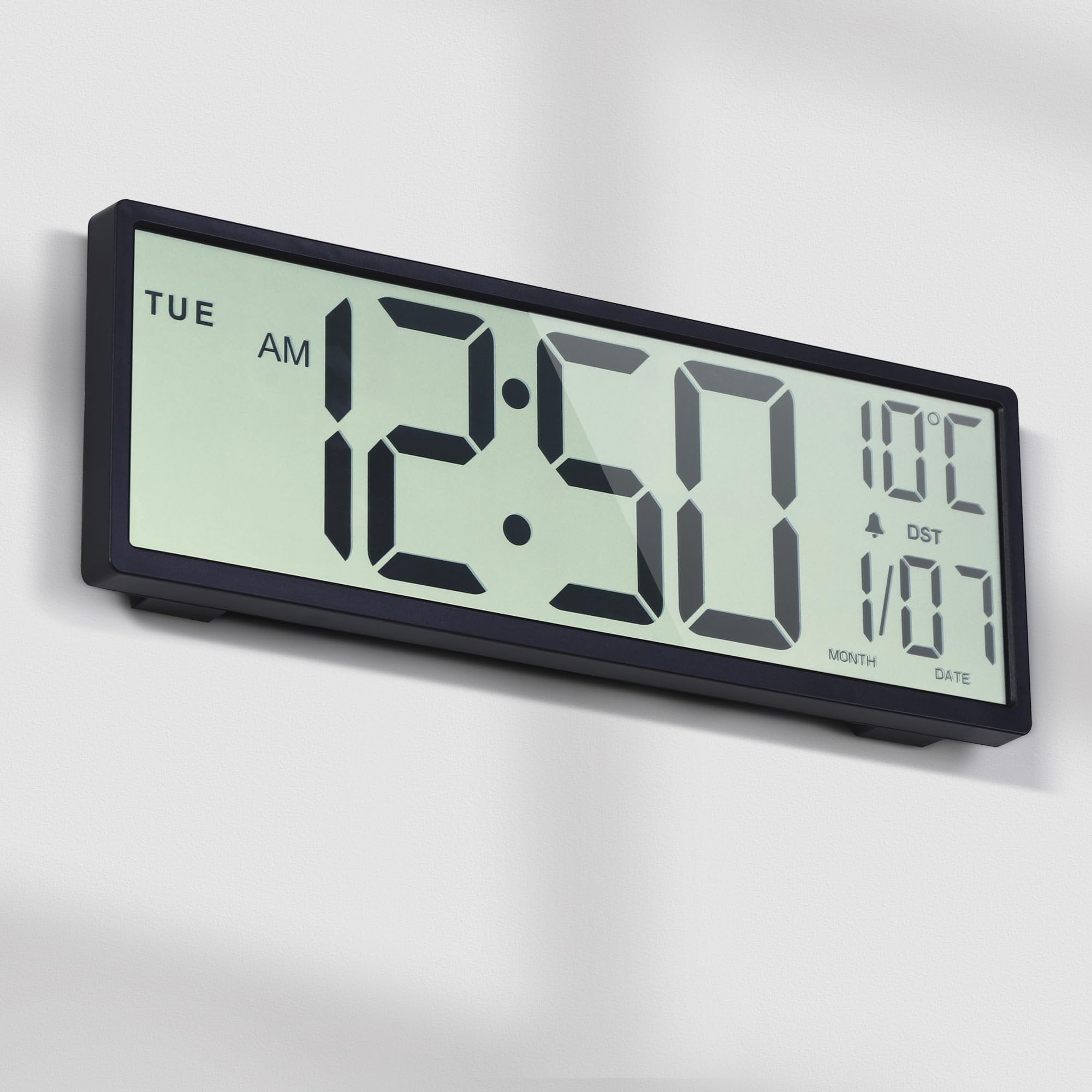 Orologio Da Parete Digitale, 15" Orologio Digitale Da Parete Grande Con Data E Giorno Della Settimana, Temperatura, Cambio Automatico Dell'Ora Legale, 12/24 Ore, Allarme, Funzione Snooze