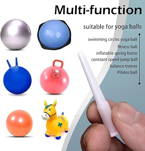 Miniatura 3 de SogYupk - 10 unidades de pelota inflable de yoga para ejercicio de fitness, piscina, tapón de aire