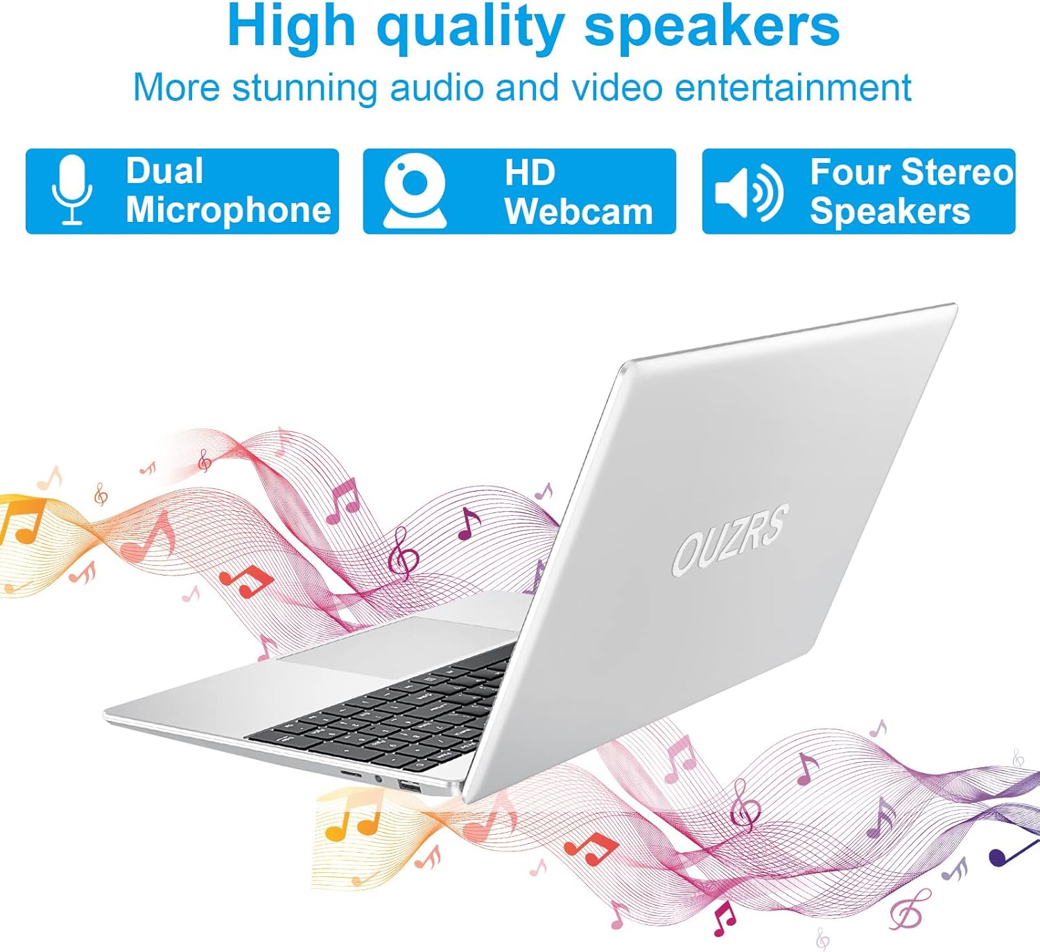 OUZRS 15,6 FHD IPS 1080p PC Portatile Windows 11, 8GB RAM + 256GB SSD Quad-core 2.9GHZ CPU, Ultrabook con Intel UHD Graphics, 5G+2.4Ghz WiFi,Mini-HDMI,USB 3.0 Laptop Batteria 38WH -Argento OUZRS 15,6 FHD IPS 1080p PC Portatile Windows 11, 8GB RAM + 256GB SSD Quad-core 2.9GHZ CPU, Ultrabook con Intel UHD Graphics, 5G+2.4Ghz WiFi,Mini-HDMI,USB 3.0 Laptop Batteria 38WH -Argento
