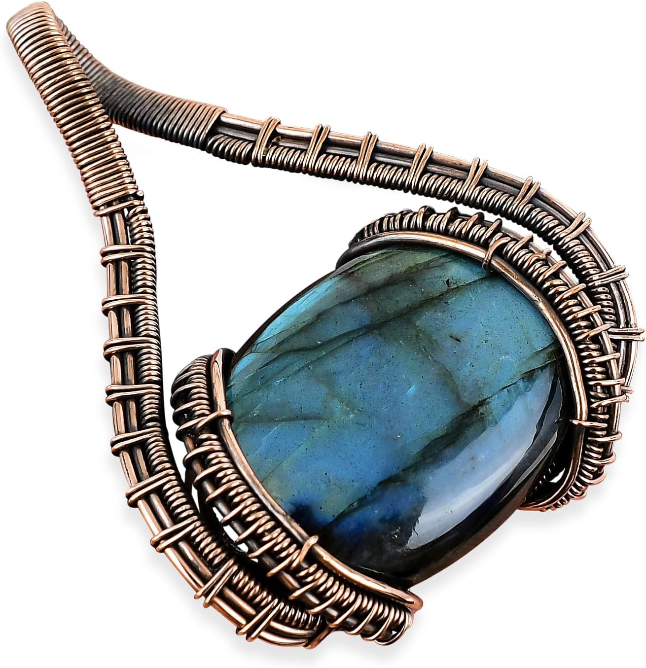 Gemstone Copper Wire Wrapped Pendant Gift For Her Copper Jewelry Wedding Jewelery Handmade Pendant