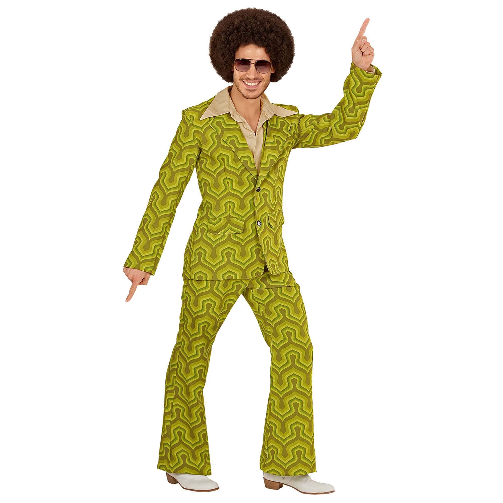 W WIDMANN MILANO Party Fashion - 70s Costume Groovy Style for Men, Disco, Carnival, Theme Parties
