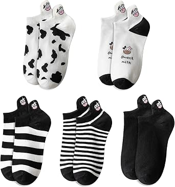 Glamorstar Women Socks Cotton No Show Low Cut Socks Ankle Sock 5 Pack