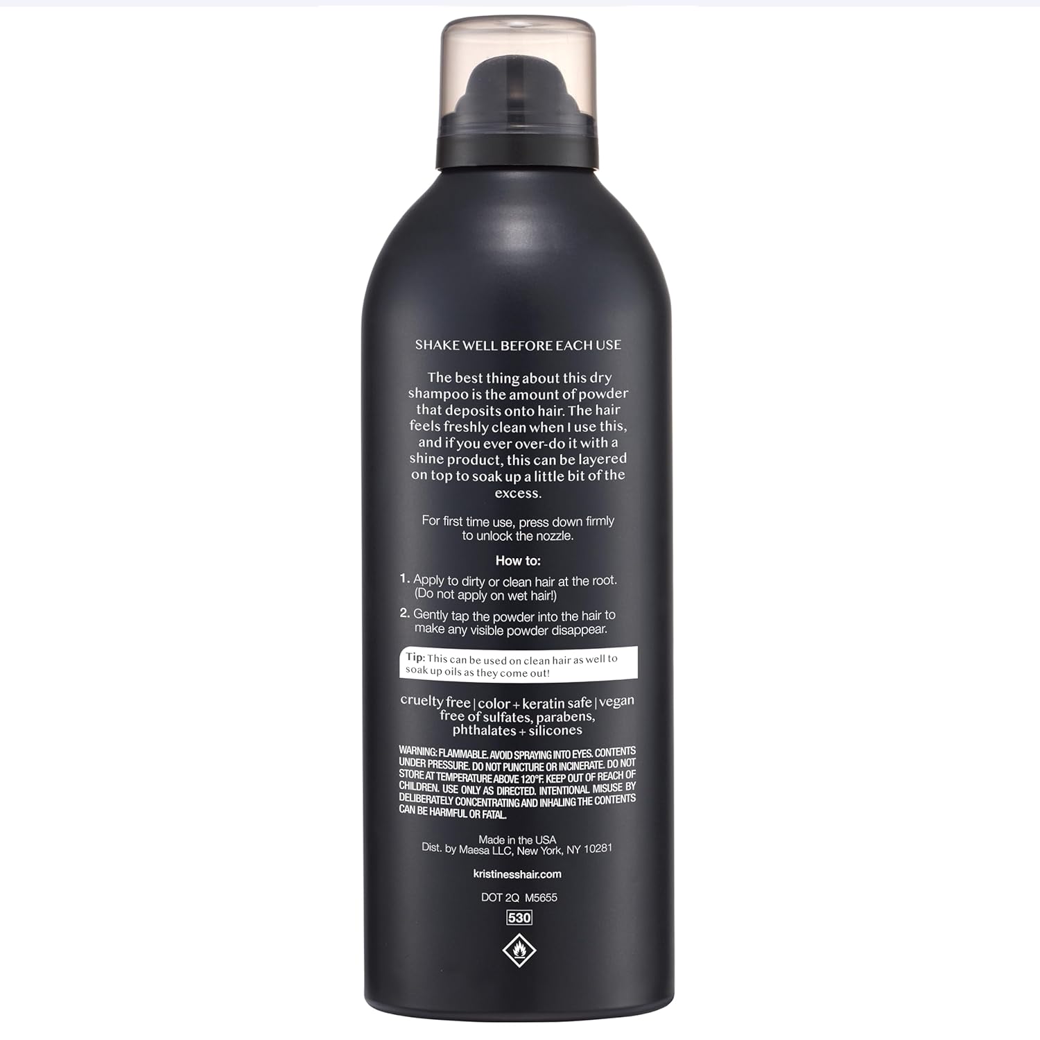 Kristin Ess Jumbo Dry Shampoo Spray for Oily Hair - Absorbs Oil, Adds Volume, Minimal Residue, Style Extender + Fragrance Refresher - Sulfate-Free, Vegan + Color Safe - Fresh Pear Fragrance (8.6 oz) - Image 2