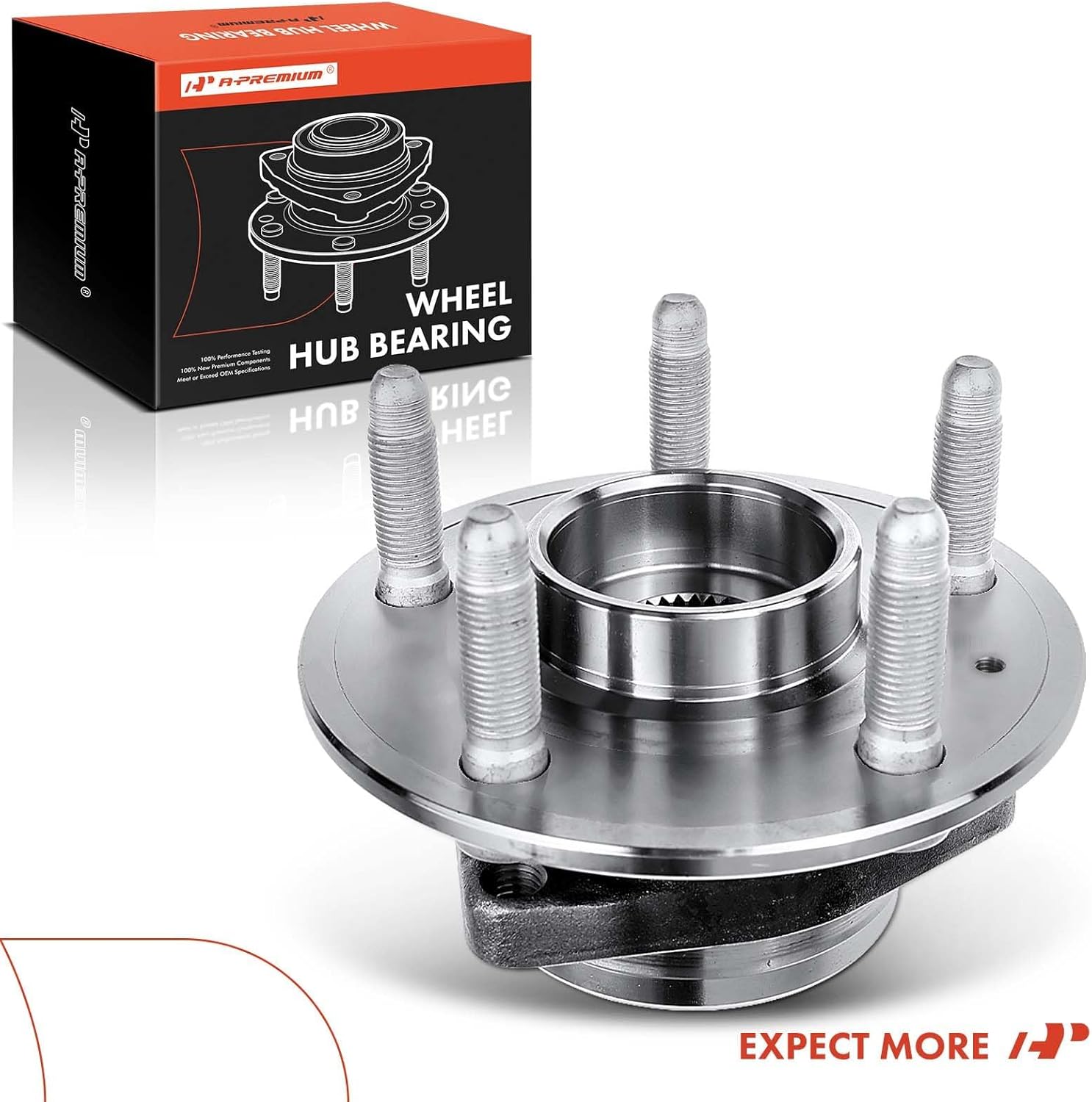 A-Premium Front or Rear Wheel Bearing and Hub Assembly with 5-Lug Compatible with Chevrolet Impala 2018-2019, Camaro 2010-2015, Cadillac CTS 2008-2014 & 2018, XTS 2018 - Image 9
