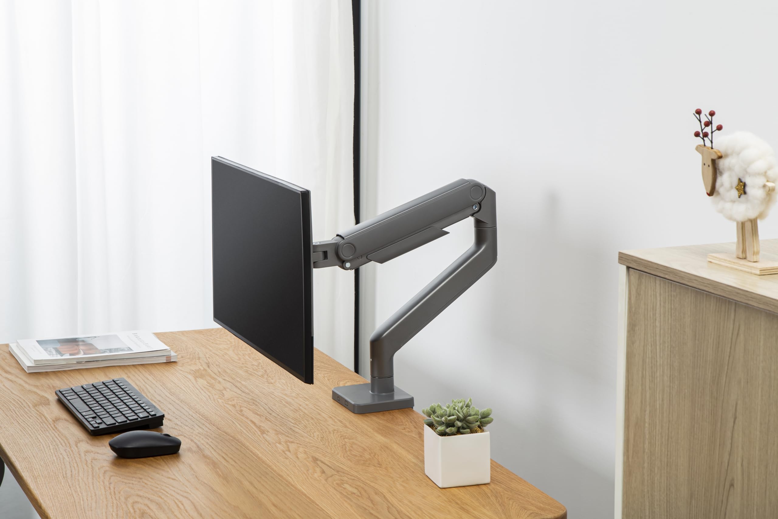 HALTERUNGSPROFI Mount Pro Bracket Profi Support pour Moniteur Extra Fort jusqu'à 20 kg Bras de Support jusqu'à 49 Pouces avec Ressort à gaz moniteurs LCD LED VESA 75x75 100x100 OFFICE-GS712AEXSG
