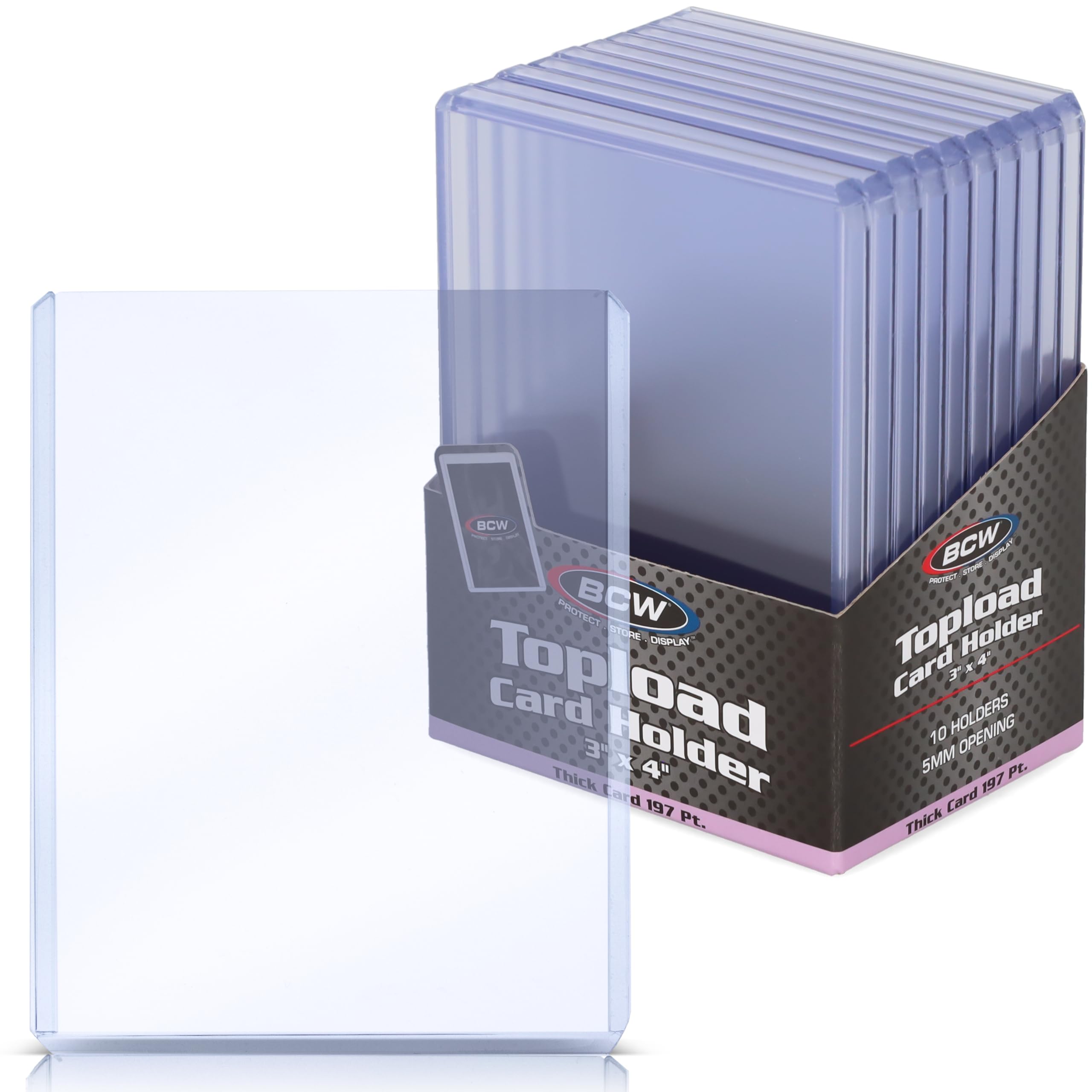Amazon.com: BCW (10 Brand Extra Super Thick Card Top Load for Baseball Cards  (3 X 4 X 5 mm