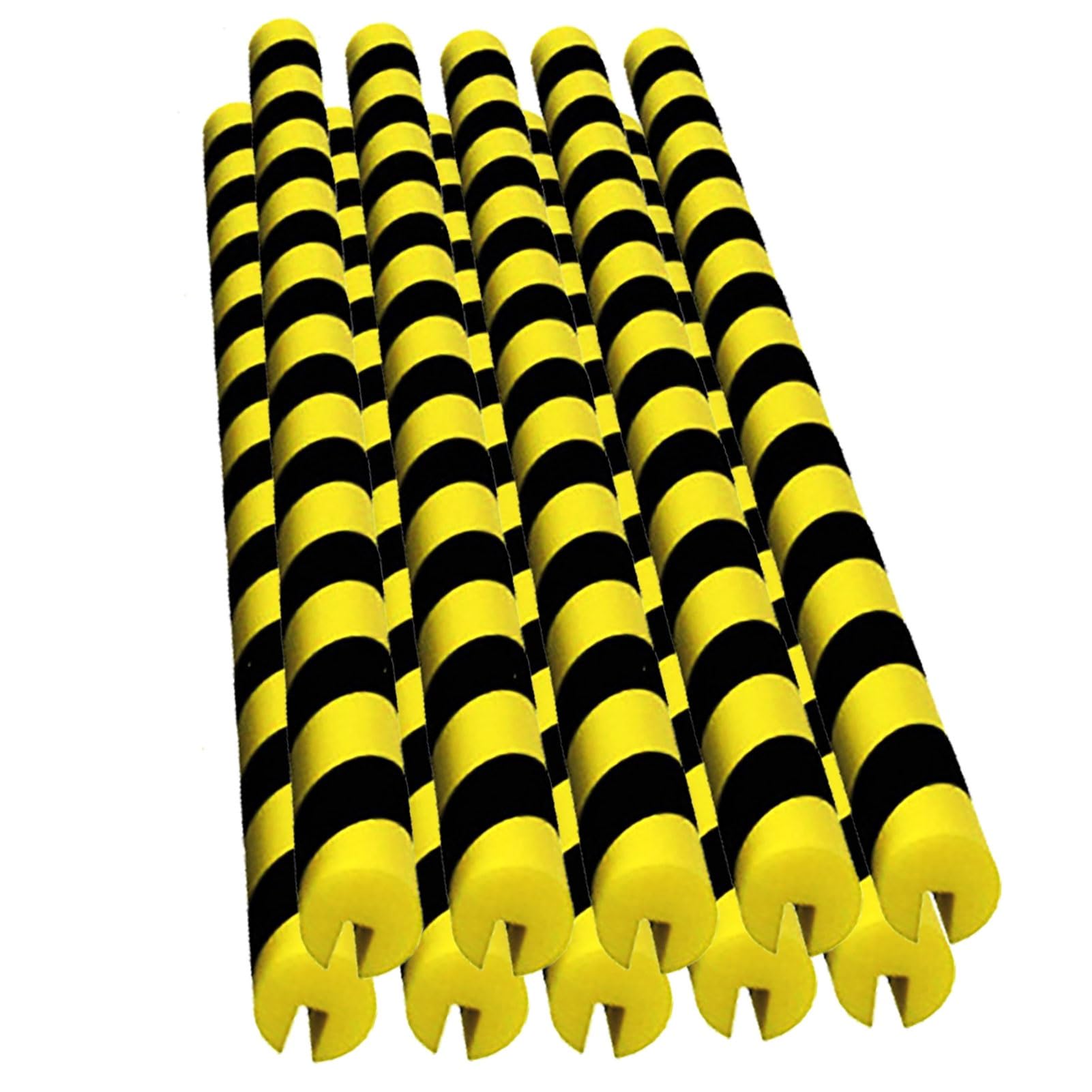 39 Pollici Black Yellow Foam Corner Guards, High Vis Self Adhesive L Shaped Bumpers per la Protezione del Bordo della Scala della Parete, Morbido Poliuretano Peel Stick Garage Strisce di Sicurezza 10