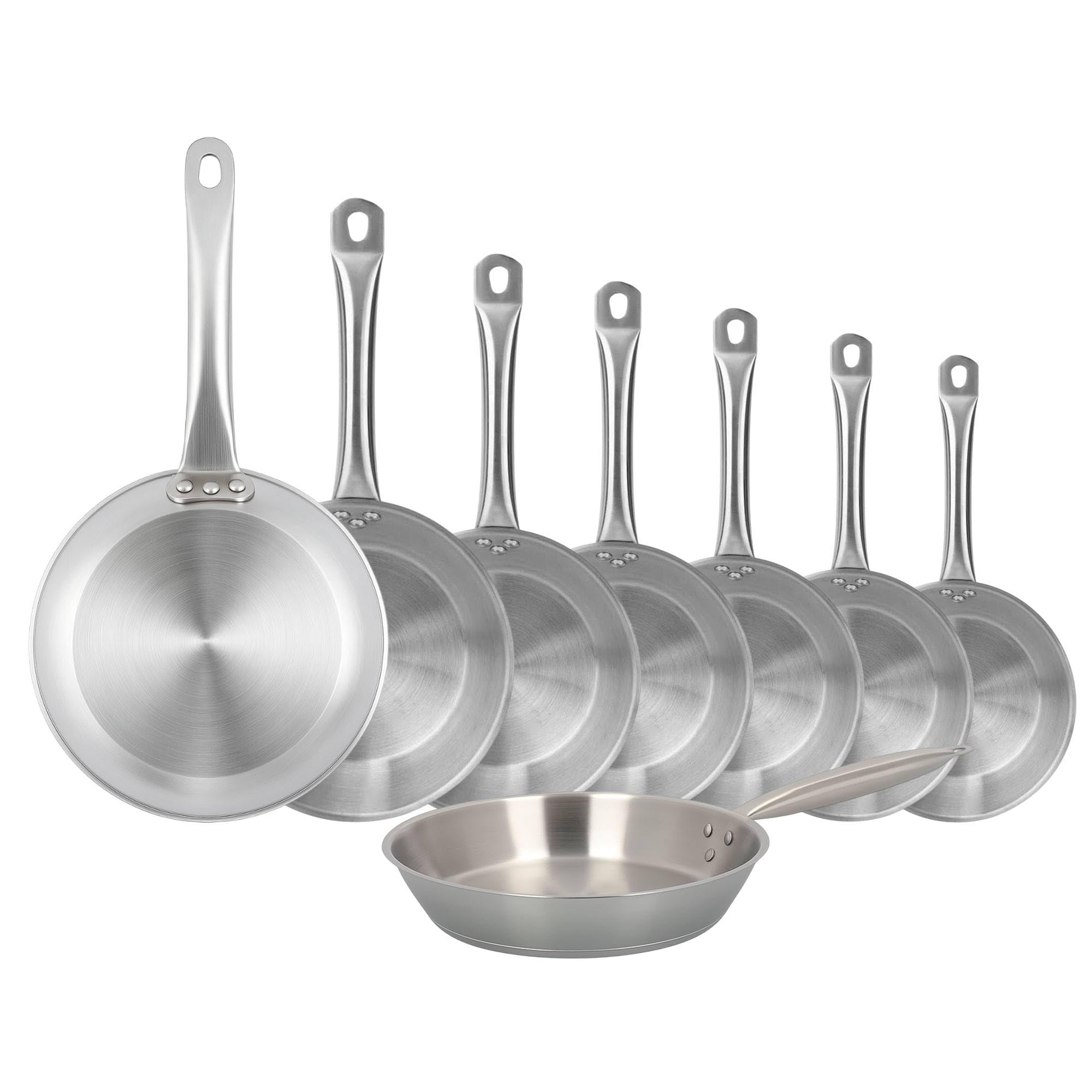 Well Home Set de 3 Sartenes Ø20Ø24Ø28cm en Acero inoxidable, Aptas para inducción y SIN antiadherente — view 15