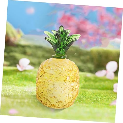 Miniatura 3 de NOLITOY Adorno de fruta de piña de cristal, estatua de decoración de piña, decoración de vegetación, escultura de piña de fruta, decoración del
