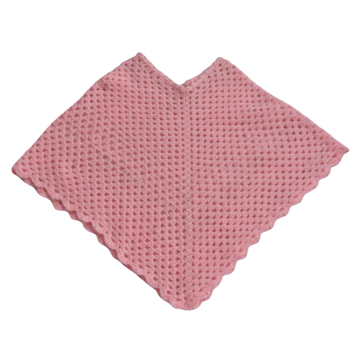 sonchiraiya Wool Handmade crochet ponchu baby pink | JMCSLR 10-picture-40