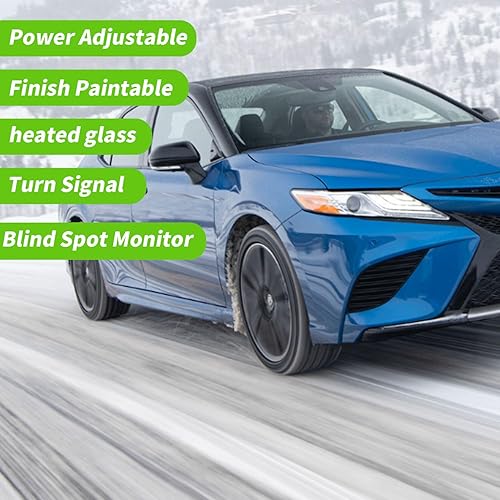 Miniatura 4 de Espejo lateral para Toyota Camry 2018 2019 2020 2021 2022 2023 2024 Power+lámpara+calor+monitor de punto ciego, 7 pines, lado derecho del pasajero,