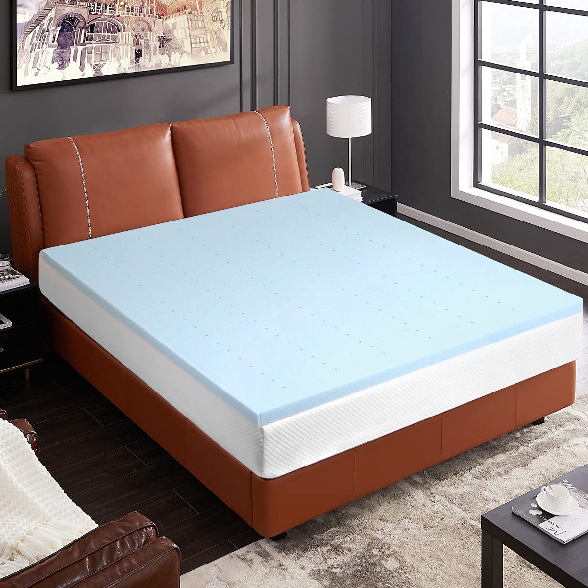 Twin Mattress Topper 2 Inch Twin Mattress Pressure Relief Memory Foam Mattress Topper for Back Pain Gel Infused