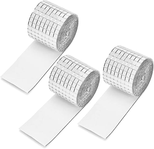 Miniatura 1 de Mini vidrio cuadrado autoadhesivo, 4392 piezas de espejos cuadrados de vidrio, azulejos de mosaico, azulejos de mosaico de espejo para decoración de