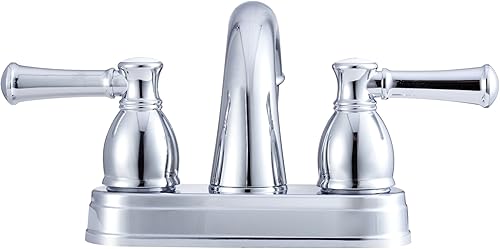 Miniatura 4 de Grifo Dura Faucet para lavabo de vehículo recreativo, con doble perilla, para todo tipo de vehículo recreativo, remolques de viaje, casa rodante,