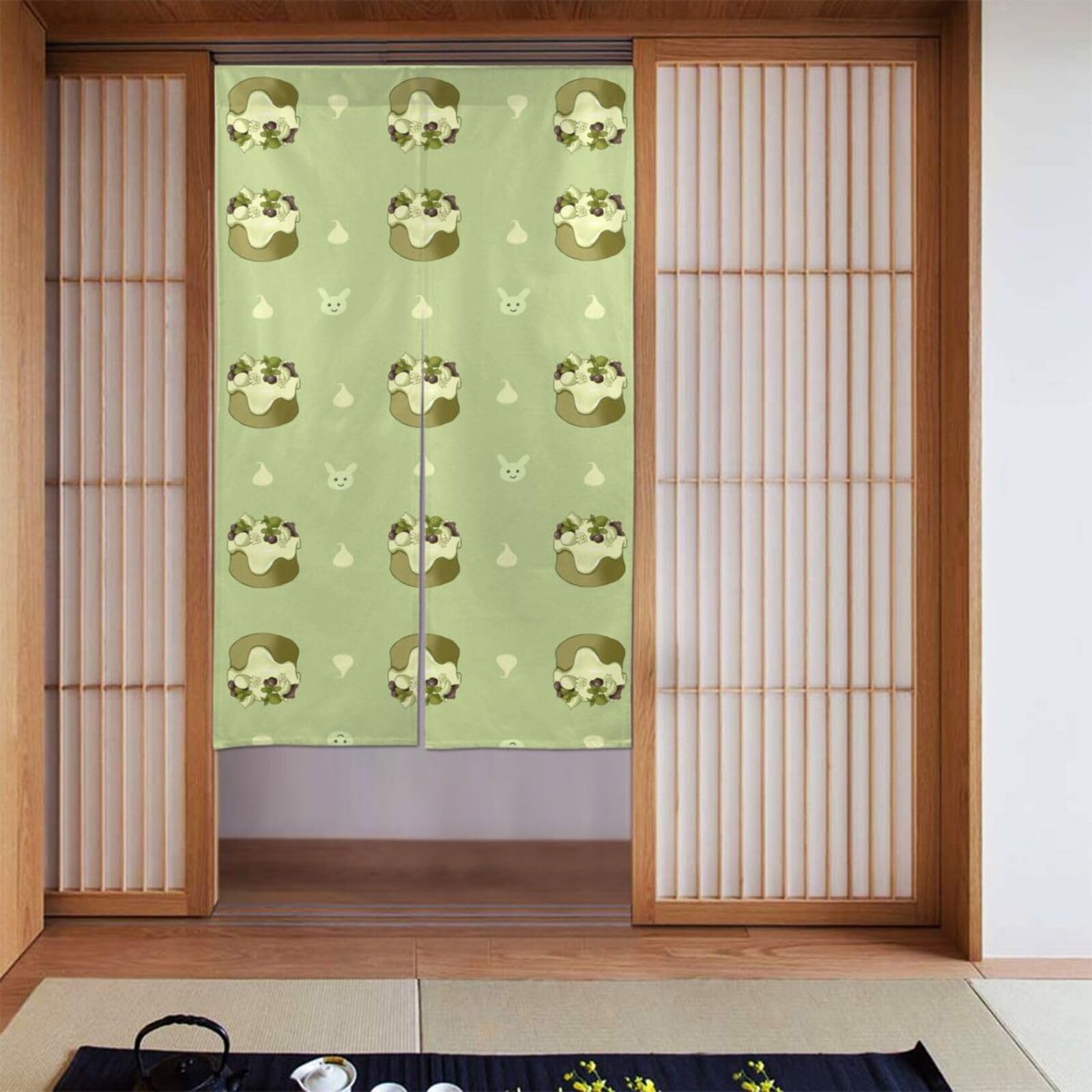 Rideaux occultants imprimé cupcake caramel pour bloquer la lumière de la chambre