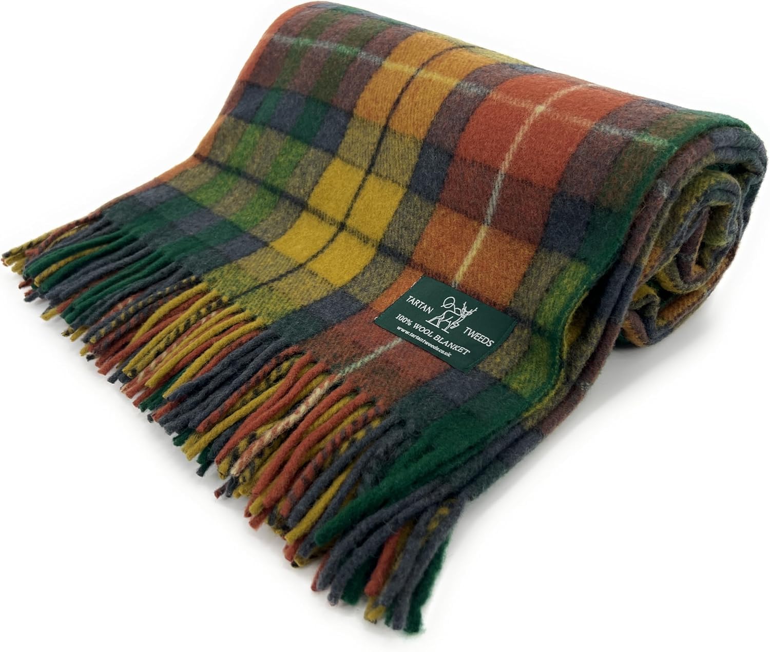 Tartan Tweeds Buchanan Antique Large Wool Tartan Blanket, Fade Resistant, Bed, Cosy Sofa Throw (Buchanan Antique)