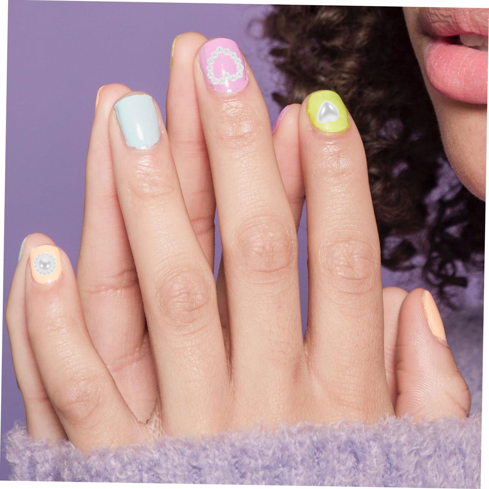 5 Pezzi 1 Accessori Per Unghie Di Perle Arte Unghia Gioielli Per Manicure Ciondoli Per Unghie Da Donna Forniture Per Unghie Bianca Plastica