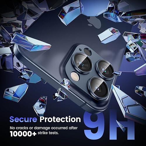 Miniatura 4 de Tensea Protector de lente de cámara para iPhone 15 ProiPhone 15 Pro Max, cubierta de vidrio templado de aleación de aluminio de metal, accesorios