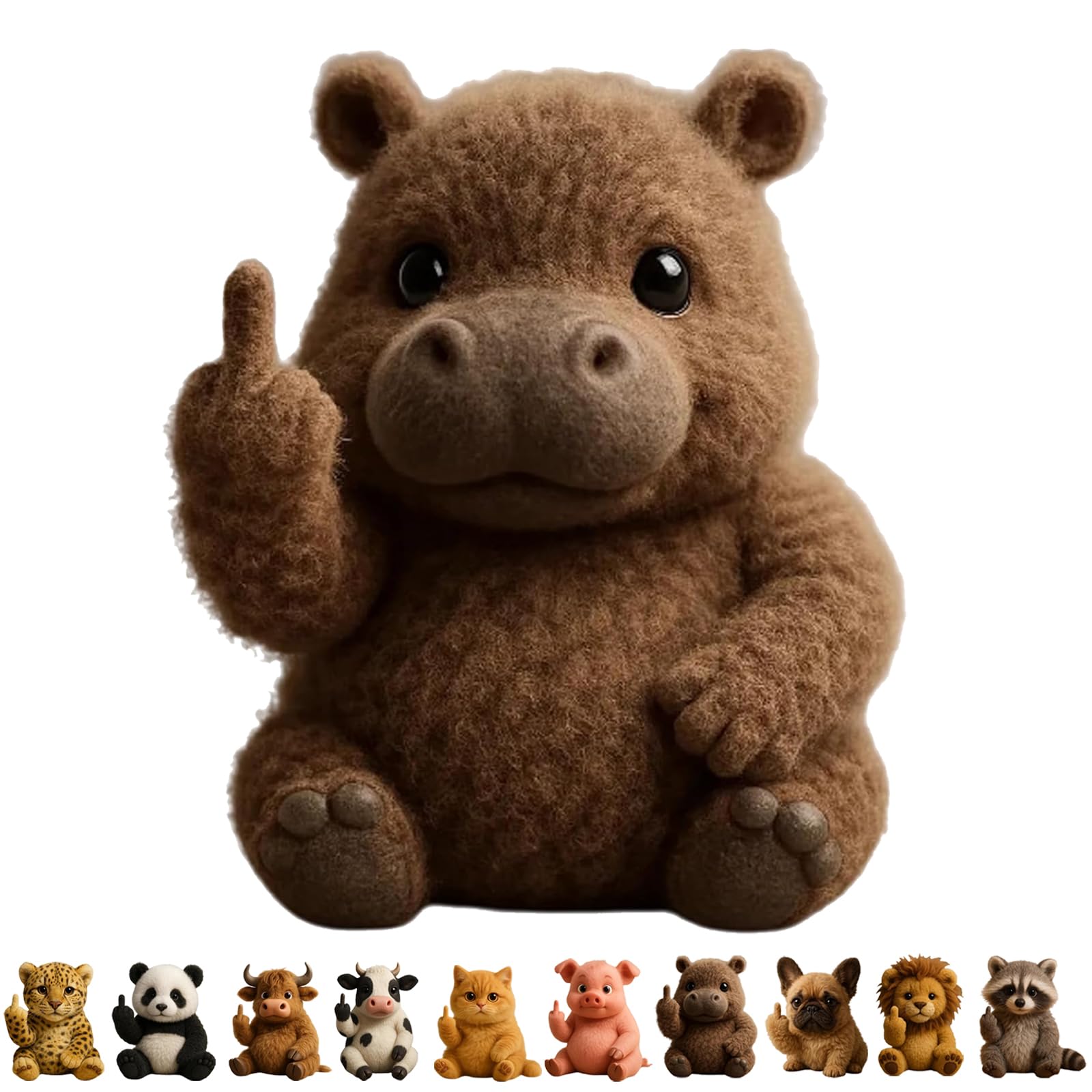 Middle Finger Plush Animal Toy,attitude Finger Plush Animal,middle Finger Plush Highland Cow,Funny Soft Middle Finger Plush Animals,Stress Relief Decor Gift,Unique Gifts for Home Office Decor-C