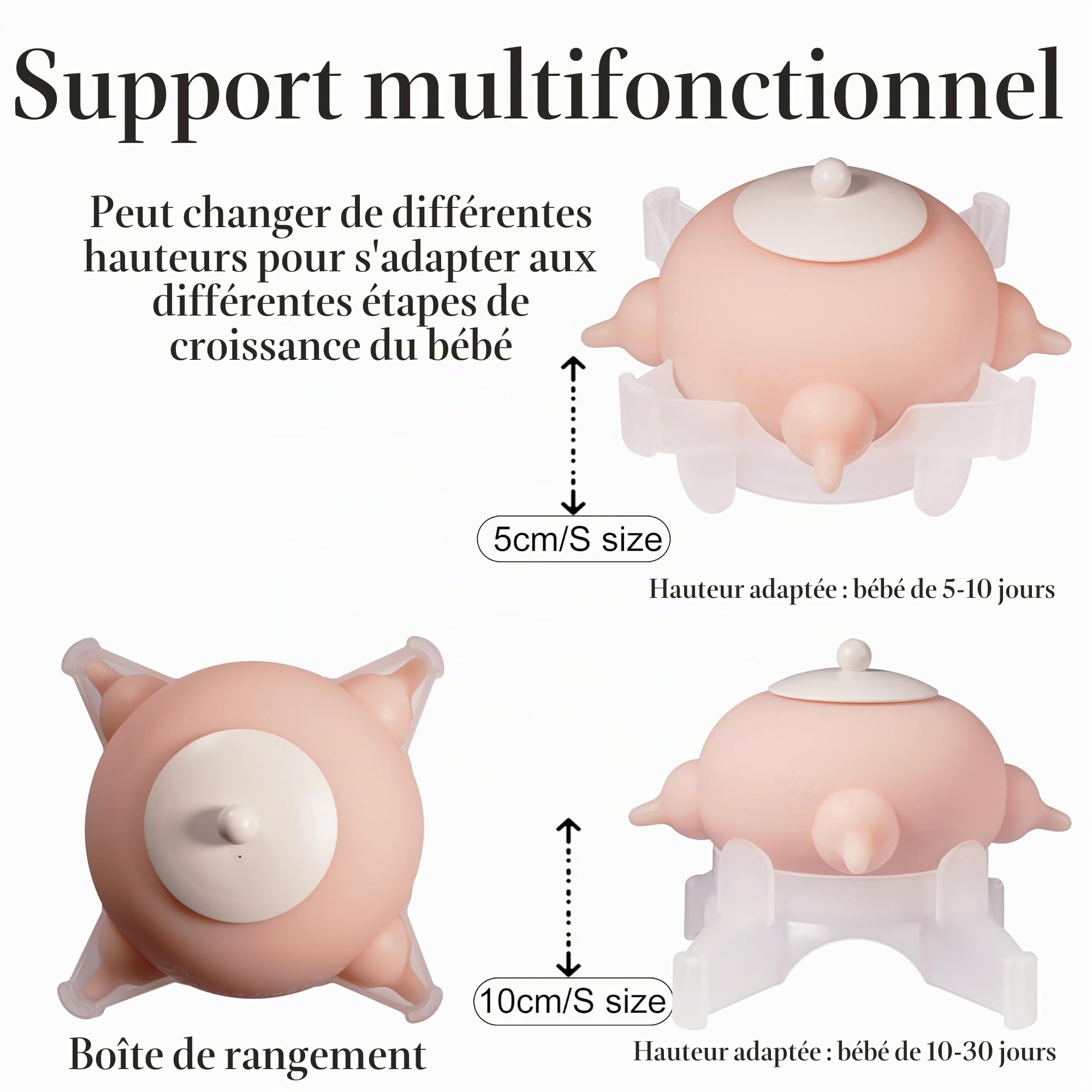 Doggiema Mangeoire à Lait pour Chiot, Biberons pour Chiots, pour Plusieurs Chiots 4 Tétines en Silicone Allaitement pour Chiot Bubble Milk Bowl