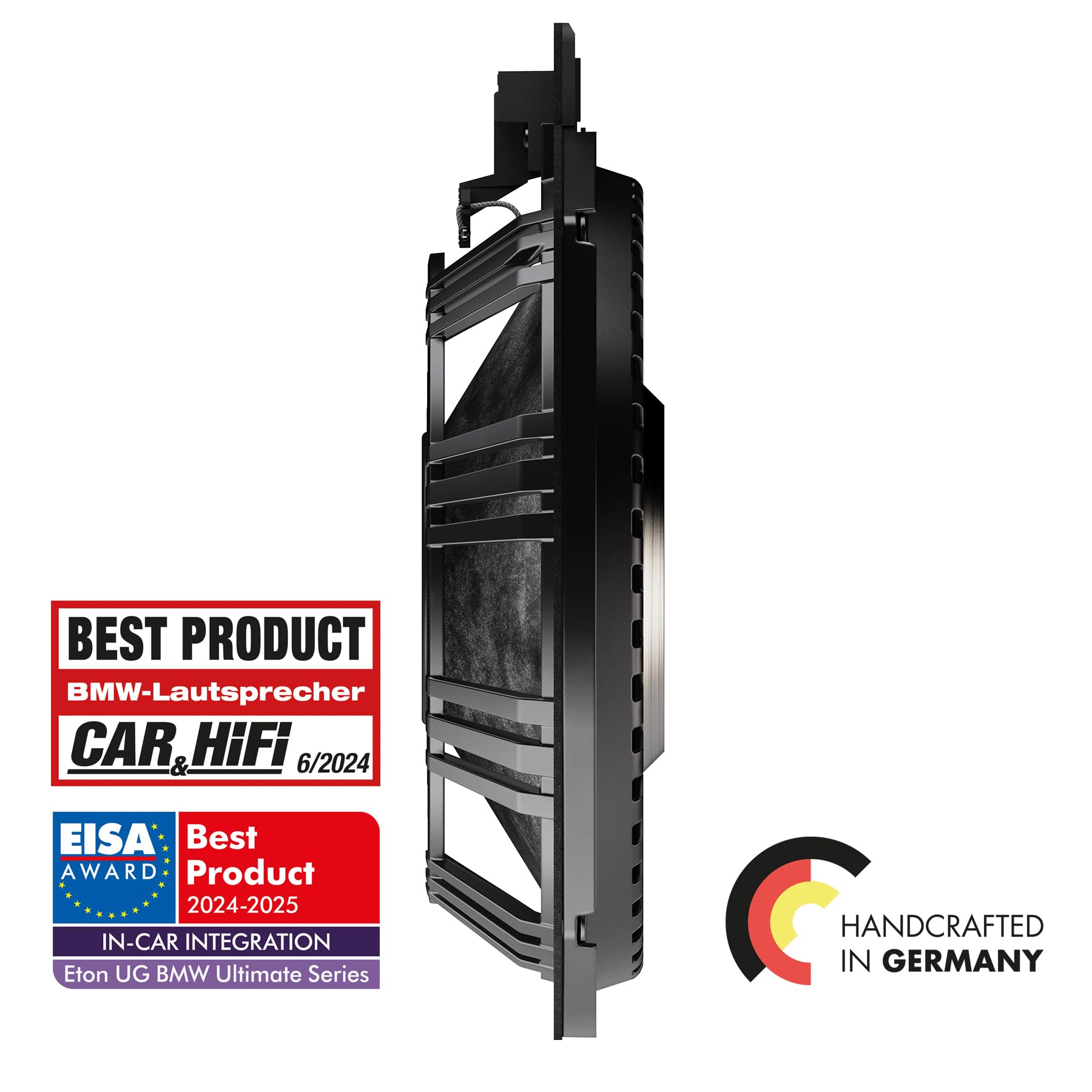 ETON UG-BMW20SUBU – Ultimate High End 8“ / 20 cm Auto Untersitz Subwoofer, kompatibel mit BMW und Mini Fahrzeugen, Flacher Plug & Play Underseat Bass, 200 W, 1 Stück