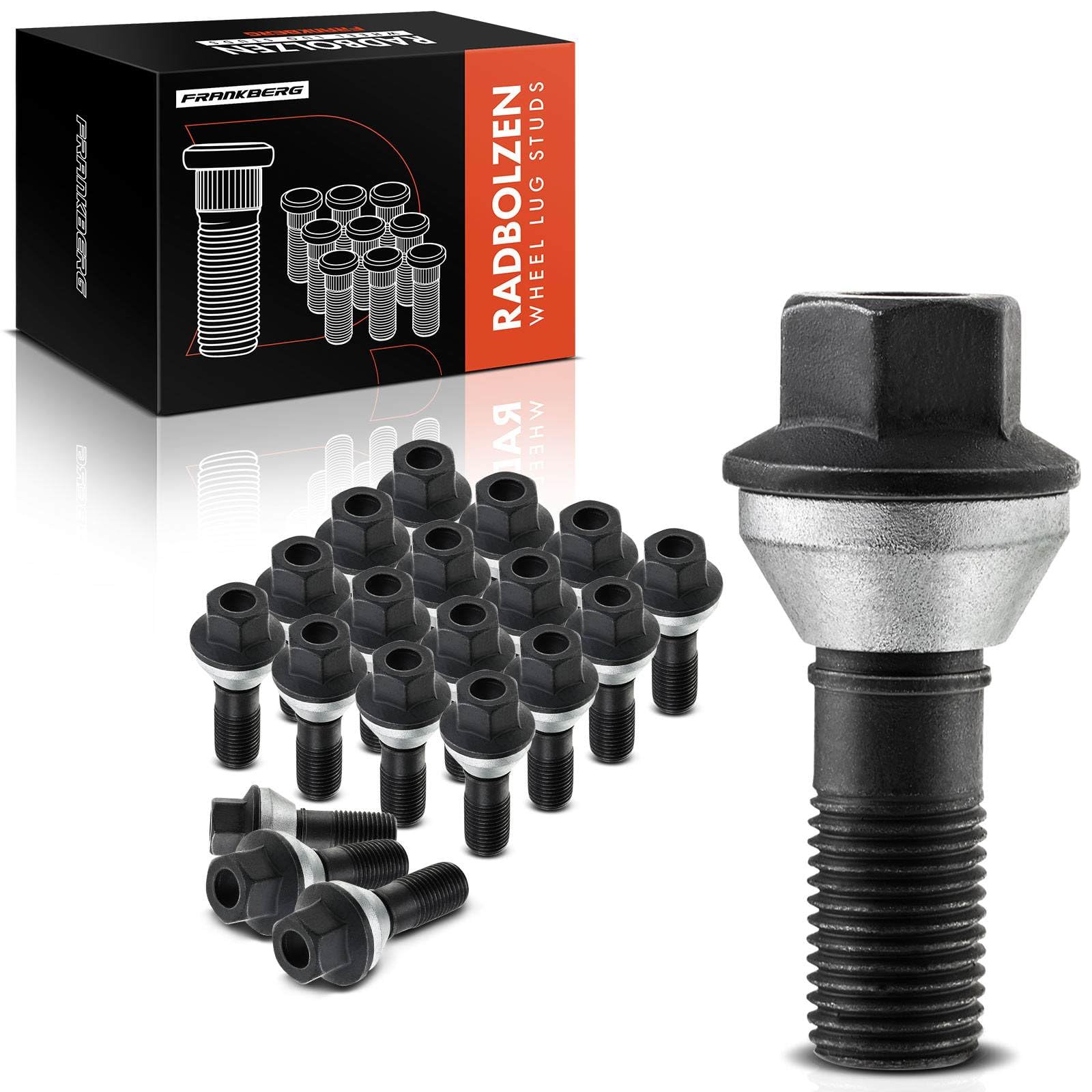 Frankberg 20x Radbolzen Radschraube 36136781153 | Kompatibel mit X5 F15 F85, 7er E65 E66 E67, X6 F16 F86, X5 E53
