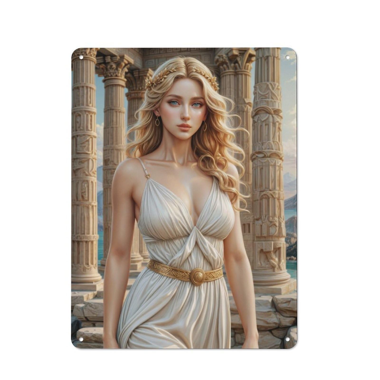Junmoney Aphrodite Retro Tin Sign 40X30cm For Bar Or Restaurant, For Collectors Of Retro Metal Wall Decor