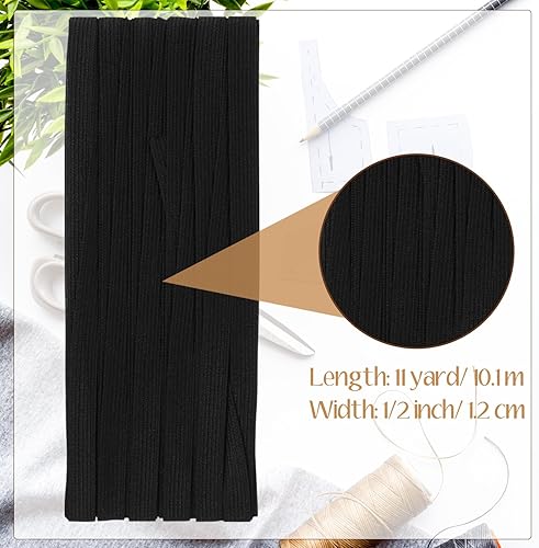 Vista 26 de Shappy Banda elástica para coser de punto (1/2 pulgada x 11 yardas, blanco)