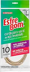 EsfreBom - Corda para Varal em Aço Revestido de 10 Metros, Cor Dourada, Bettanin
