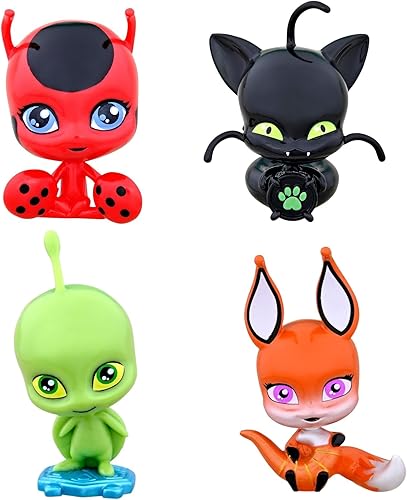 Miniatura 2 de BANDAI Milagrosa mariquita y gato negro calidad Kwami Surprise - 4 figuras mágicas  Joyas brillantes para belleza y exhibición