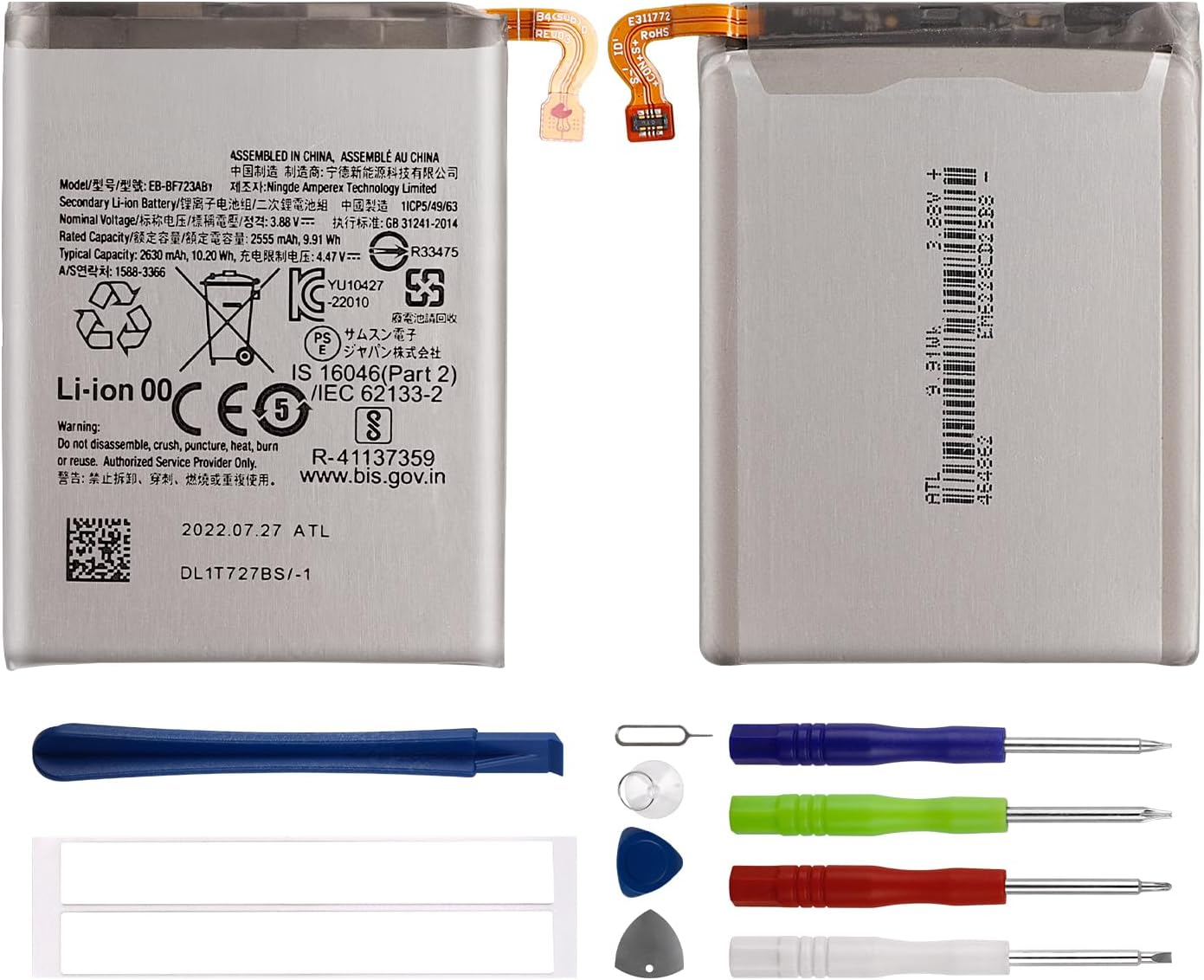 Duotipa New EB-BF723ABY Battery for Samsung Galaxy Z Flip 4 SM-F721B,SM-F721U with Repair Tools Kit